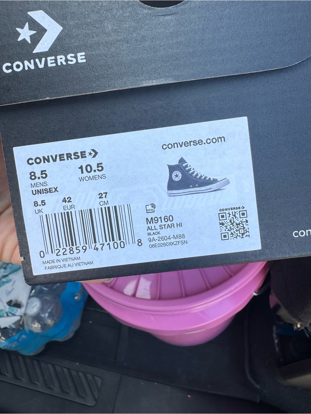 Converse Black & White Classic High-Top Canvas Sneaker - Picture 7 of 7